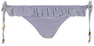 Dorothy Perkins Blue And White 3D Ruffle Bikini Bottoms