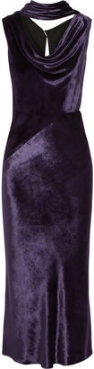 Jason Wu Draped cutout velvet gown