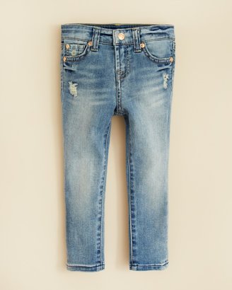 7 For All Mankind Girls' Faded Skinny 3 Slim Illusion Jeans - Sizes 2T-4T
