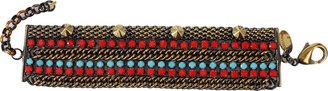 Iosselliani Studded Red And Turquoise Stone Bracelet