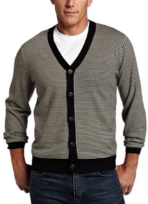 Geoffrey Beene Men's Stripe Cardigan Sweater