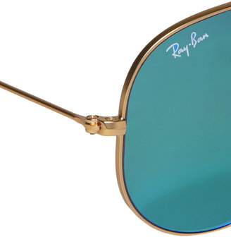 Ray-Ban Metal Aviator Mirrored Sunglasses
