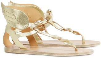 Ancient Greek Sandals Xenia gold wing leather sandals