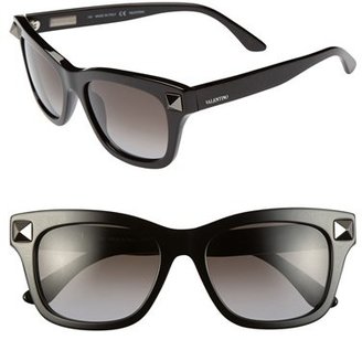 Valentino 'Rockstud' 53mm Retro Sunglasses