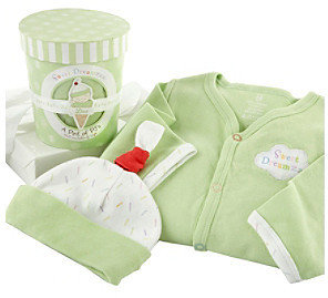 Baby Aspen Sweet Dreamzzz" Pint of PJ's Sleep-Time Gift Set - Lime
