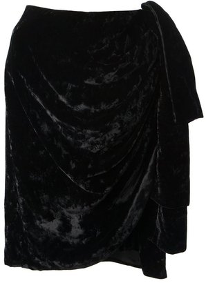 Yves Saint Laurent 2263 YVES SAINT LAURENT VINTAGE velvet wrapped skirt