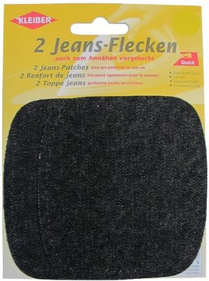 Kleiber Denim Jean Repair Patches Square, Black