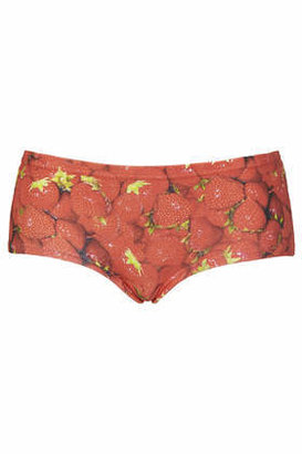 Topshop Womens Low Rise Boypants - Red