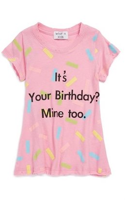 Wildfox Couture 'It's Your Birthday? Mine Too' Graphic Tee (Little Girls)