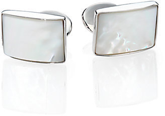 David Donahue Sterling Silver & Mother Of Pearl Cuff Links