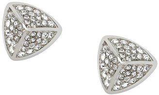 Fossil Silver-Tone Crystal Studs