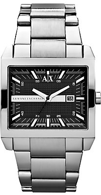 Armani Exchange Men's Steel Bracelet Rectangular Watch