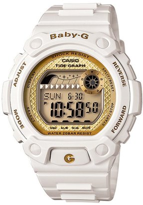Casio Women's Baby-G BLX100-7B White Resin Quartz Watch with Digital Dial