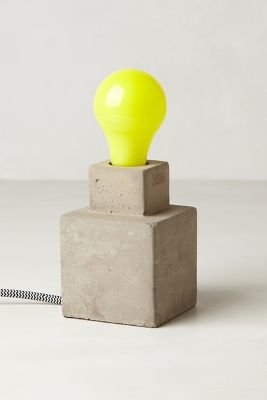 Anthropologie Yellow Ceramic Light Bulb