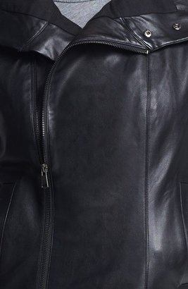 Echo Faux Leather Front Zip Vest