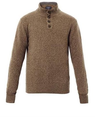 Hackett Wool quarter-neck sweater