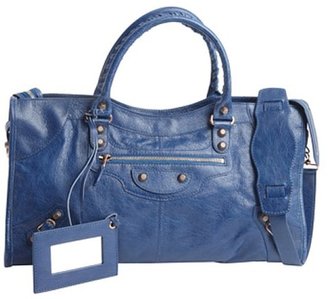 Balenciaga blue cobalt leather large 'Giant 12' bag