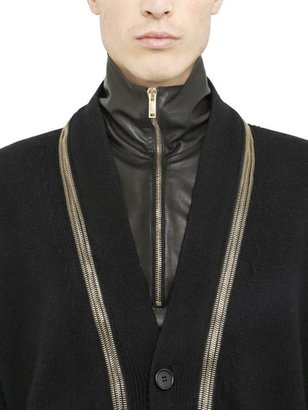 Alexander McQueen Zipped Wool Merino & Cashmere Cardigan
