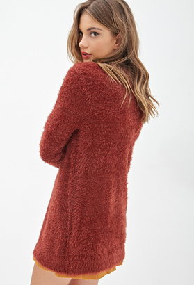 Forever 21 Button-Down Fuzzy Cardigan