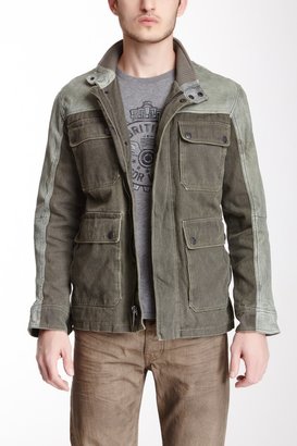 Andrew Marc New York 713 Marc Moto by Andrew Marc Military Hybrid Leather Trim Jacket