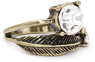 Forever 21 Feather & Rhinestone Ring