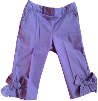 Lili Gaufrette Purple Cotton Trousers