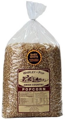 Wabash Valley Farms 46401 Amish Country Gourmet Popping Corn- Baby White 6 lb