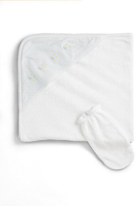 Kissy Kissy Infant's Hooded Towel with Blue Moons