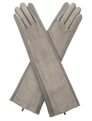 Balenciaga Leather and suede long gloves
