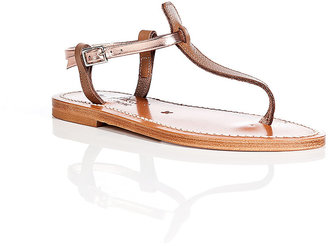 K. Jacques Metallic Leather Sandals