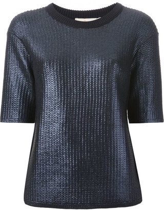 Tory Burch chunky knit shortsleeved sweater