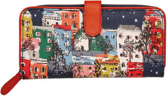 Cath Kidston Townhouses Large Leather Trim Wallet