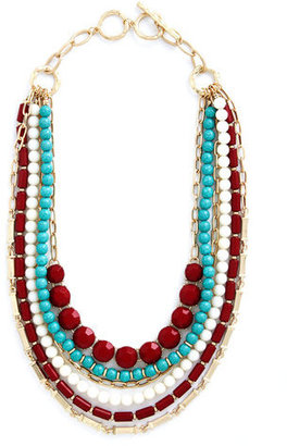 Ana Accessories Inc Fly Me to the Lagoon Necklace in Coral Reef