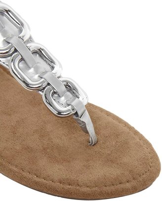 Timeless Silver Thong Flat Sandal
