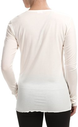 Zimmerli Stretch Micromodal® V-Neck Top - Lace Trim, Long Sleeve (For Women)