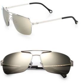 Ermenegildo Zegna Rimless Metal Navigator Sunglasses
