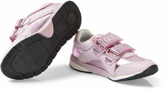 GUESS Pink Sequin Velcro Branded Trainers