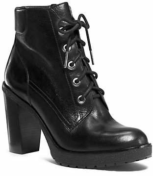 Michael Kors Kim Lace-Up Leather Ankle Boot