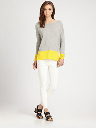 Vince Cotton Colorblock Sweater