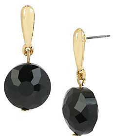 Kenneth Cole Jet Faceted Bead Drop Earrings
