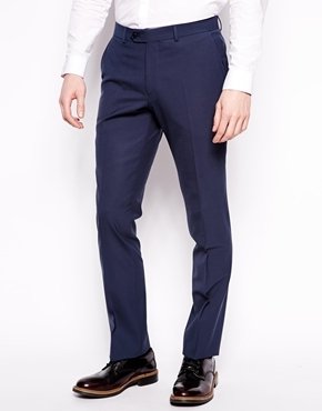 Peter Werth Slim Fit Suit Trousers - Blue