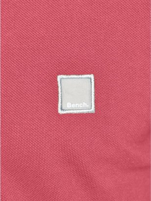 Bench Mens Logo Collar Polo Shirt - Deep Claret