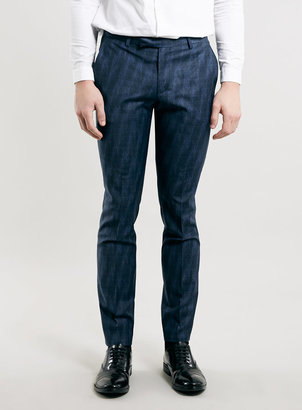 Topman Noose And Monkey Blue Suit Trousers*