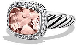 David Yurman Noblesse Ring with Morganite and Diamonds