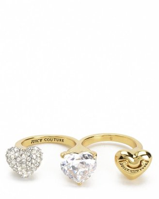Juicy Couture Triple Finger Juicy Heart Ring