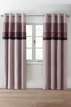 Next Plum Quilted Panel Eyelet Lined Curtains