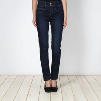 J by Jasper Conran Petite shape enhancing blue high waisted jeans