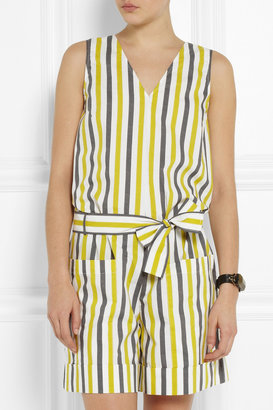 Marni Infinite Lines striped cotton playsuit