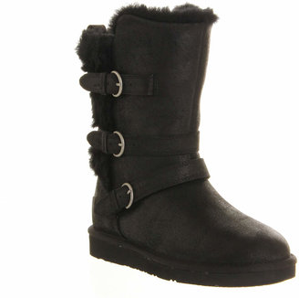 UGG Becket Buckle Boots Black Leather