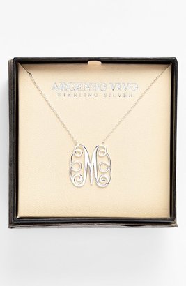 Argentovivo Boxed Initial Pendant Necklace